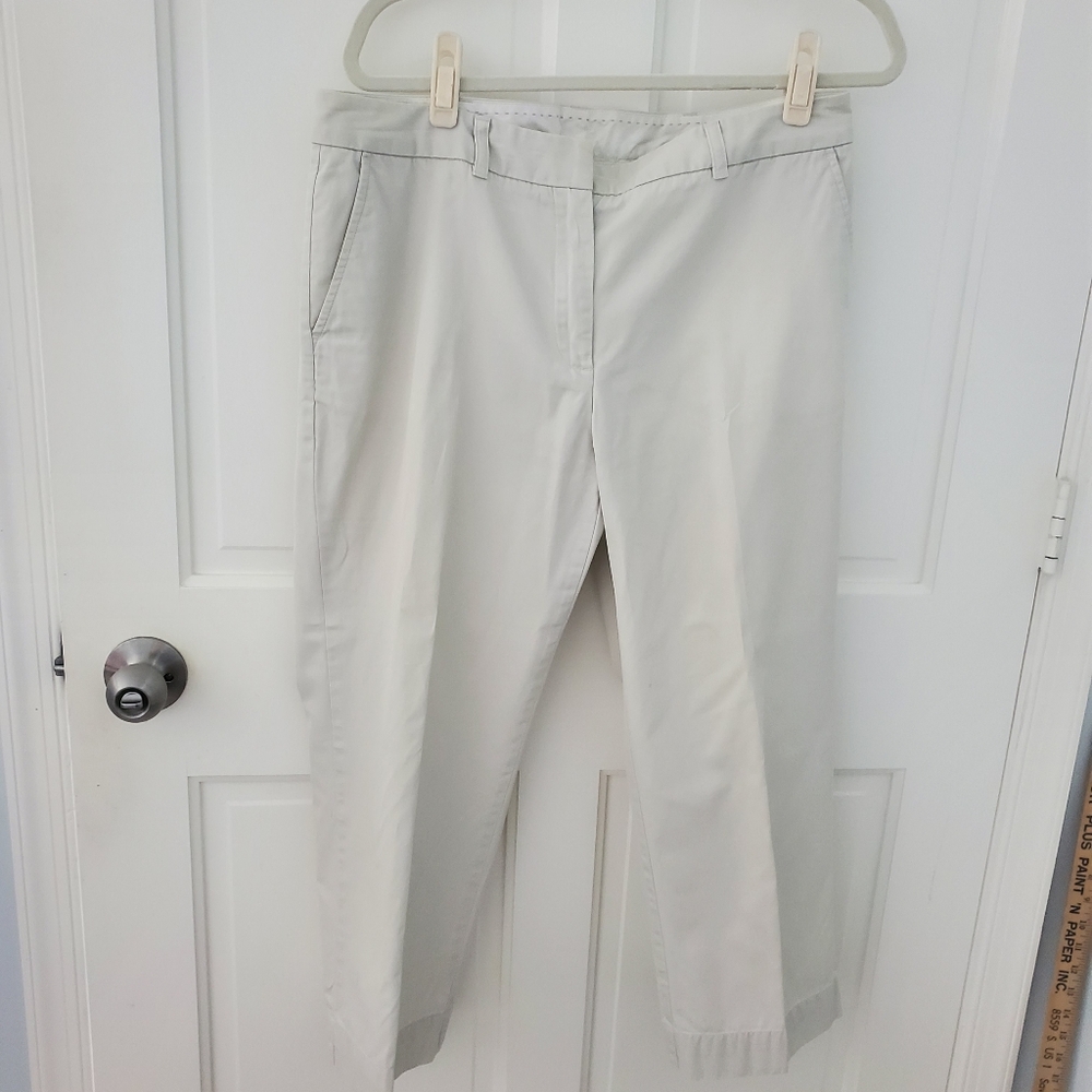 Lands' End Women's Light Gray - Khaki Chinos Cropped 12